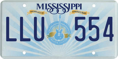 MS license plate LLU554