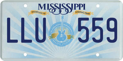 MS license plate LLU559