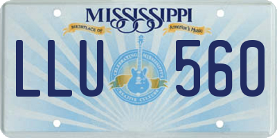 MS license plate LLU560