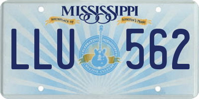 MS license plate LLU562