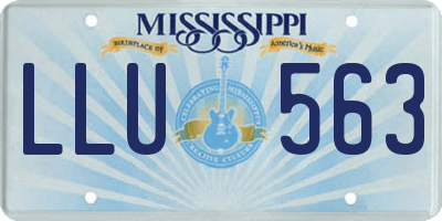 MS license plate LLU563