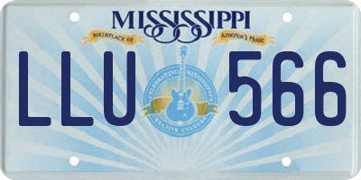 MS license plate LLU566