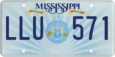 MS license plate LLU571