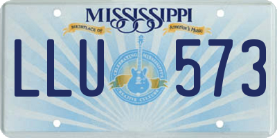 MS license plate LLU573
