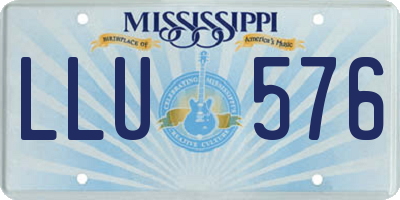 MS license plate LLU576