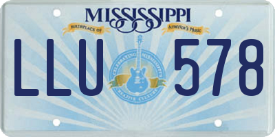 MS license plate LLU578