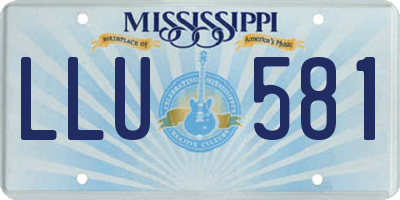 MS license plate LLU581