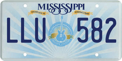 MS license plate LLU582