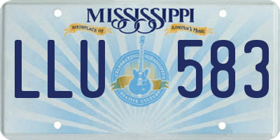 MS license plate LLU583
