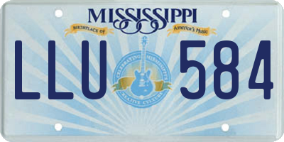 MS license plate LLU584