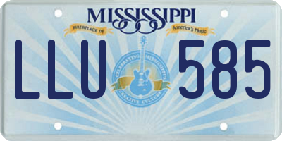 MS license plate LLU585