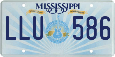 MS license plate LLU586