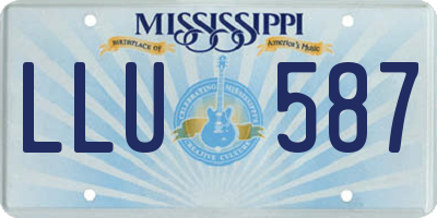 MS license plate LLU587
