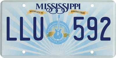 MS license plate LLU592