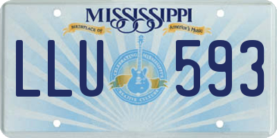 MS license plate LLU593