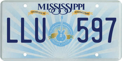 MS license plate LLU597