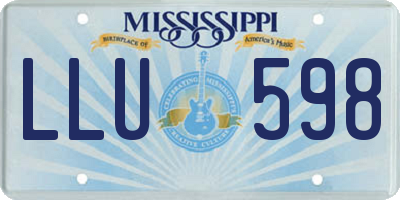 MS license plate LLU598
