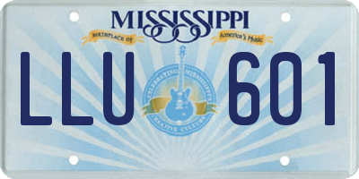MS license plate LLU601