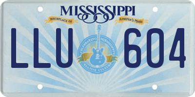MS license plate LLU604