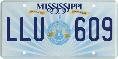 MS license plate LLU609