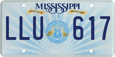 MS license plate LLU617