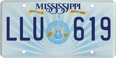 MS license plate LLU619