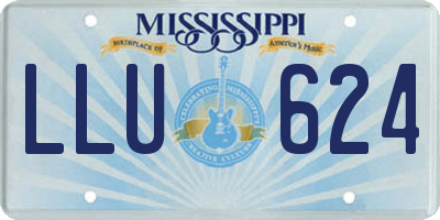MS license plate LLU624