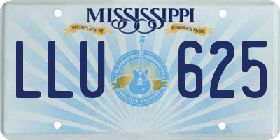 MS license plate LLU625