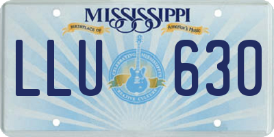 MS license plate LLU630