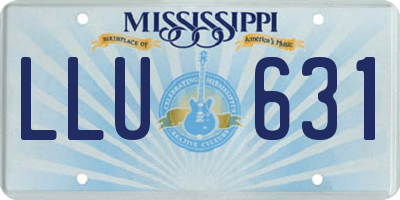 MS license plate LLU631