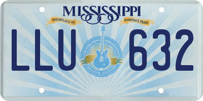 MS license plate LLU632