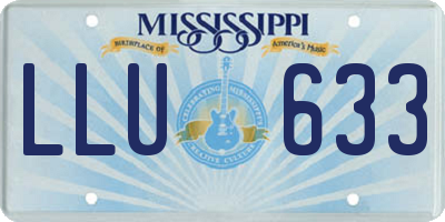MS license plate LLU633