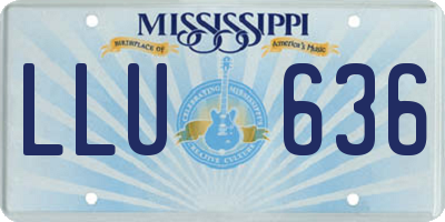MS license plate LLU636