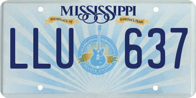 MS license plate LLU637
