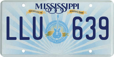 MS license plate LLU639