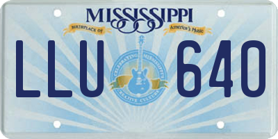 MS license plate LLU640