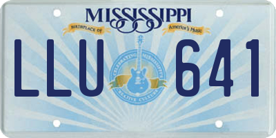 MS license plate LLU641