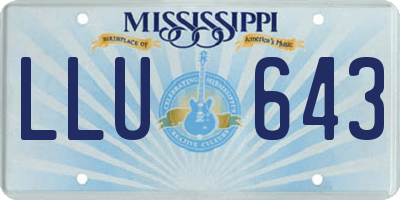 MS license plate LLU643