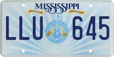 MS license plate LLU645