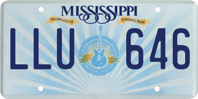MS license plate LLU646