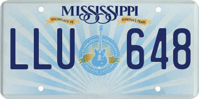 MS license plate LLU648