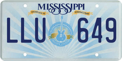 MS license plate LLU649