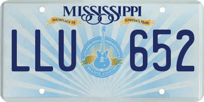 MS license plate LLU652