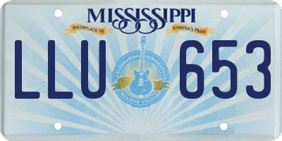 MS license plate LLU653