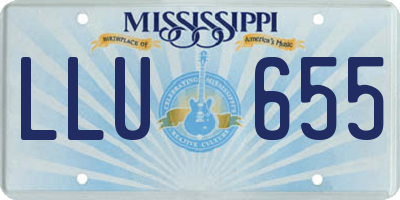 MS license plate LLU655