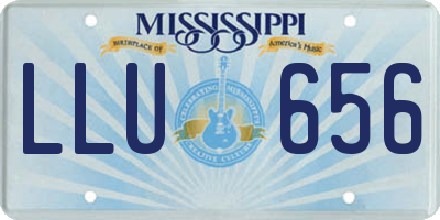 MS license plate LLU656