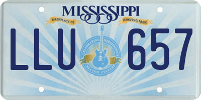 MS license plate LLU657