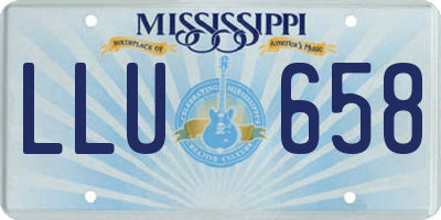 MS license plate LLU658