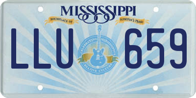 MS license plate LLU659