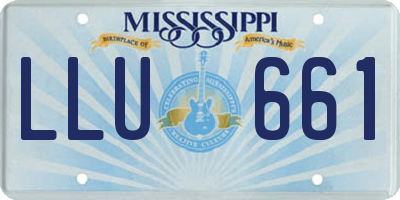 MS license plate LLU661